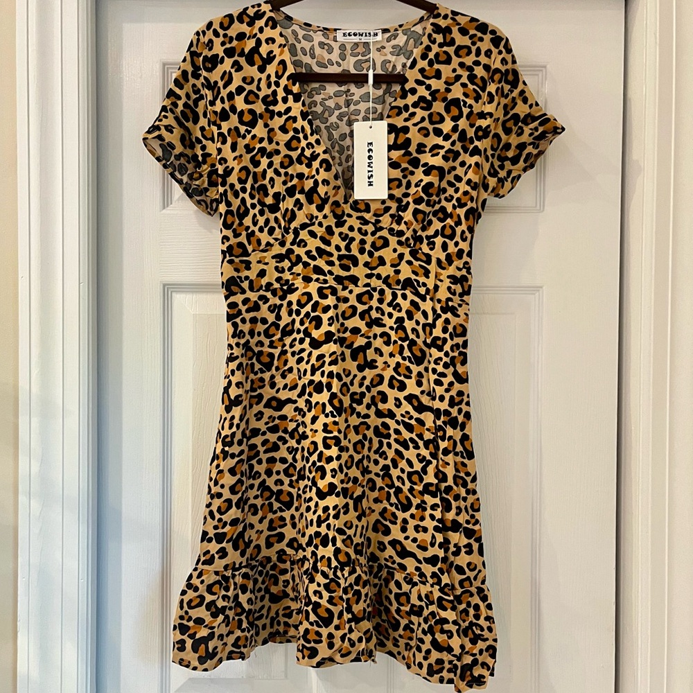 Ecowish Leopard Animal Print Dress